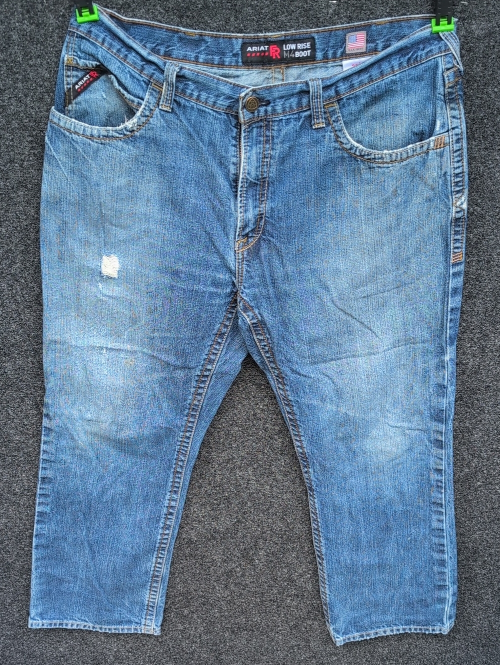 Ariat Fire Resistant M4 Low Rise Boot cut Men’s 38/30 Blue Boot Jeans CAT2 2112